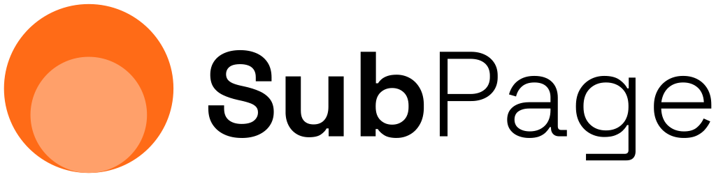 SubPage Logo - Dark font