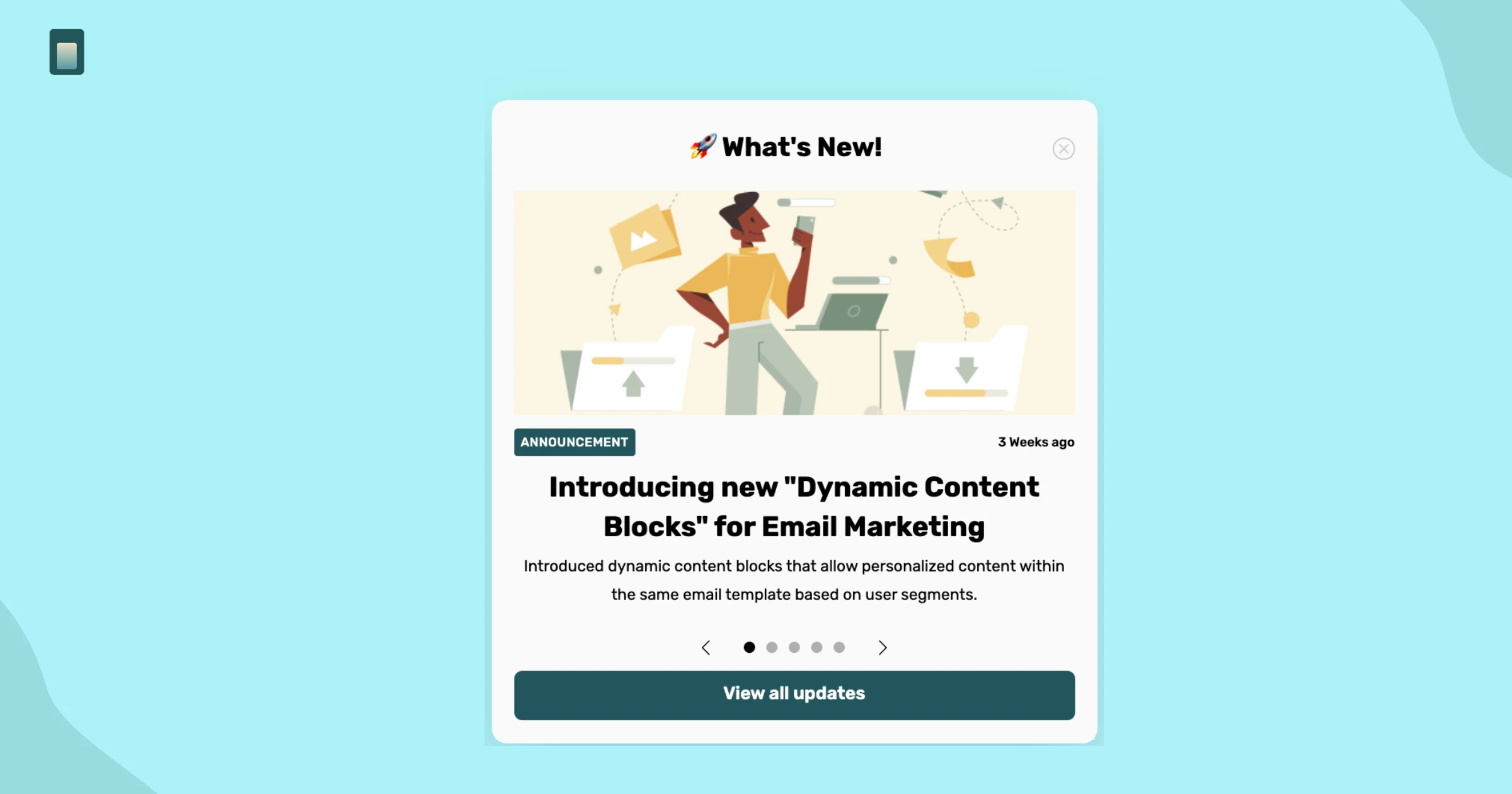 Showcase latest update - SubPage Changelog Widget