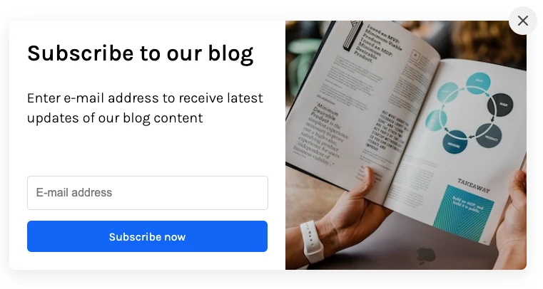 Newsletter Signup forms - SubPage Blog builder