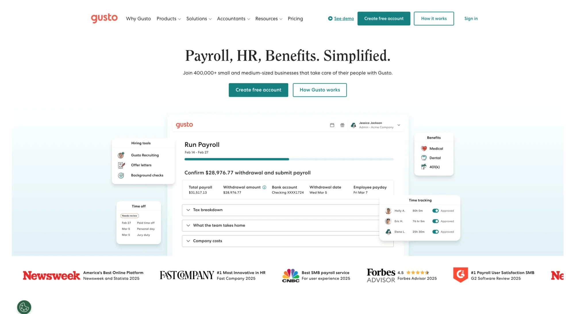 Top Bamboohr Alternatives in 2026 - Gusto