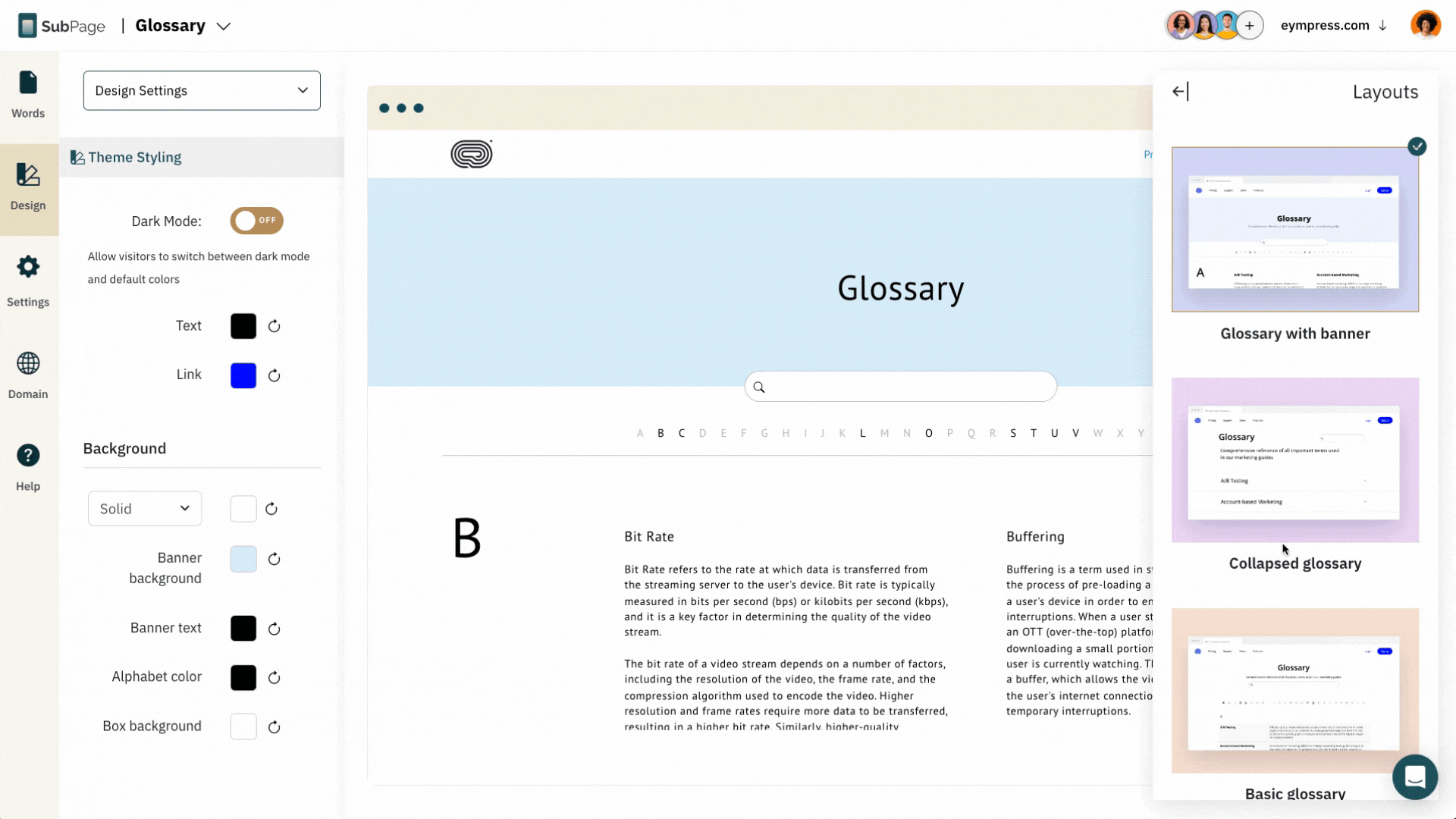 Glossary Layouts.gif