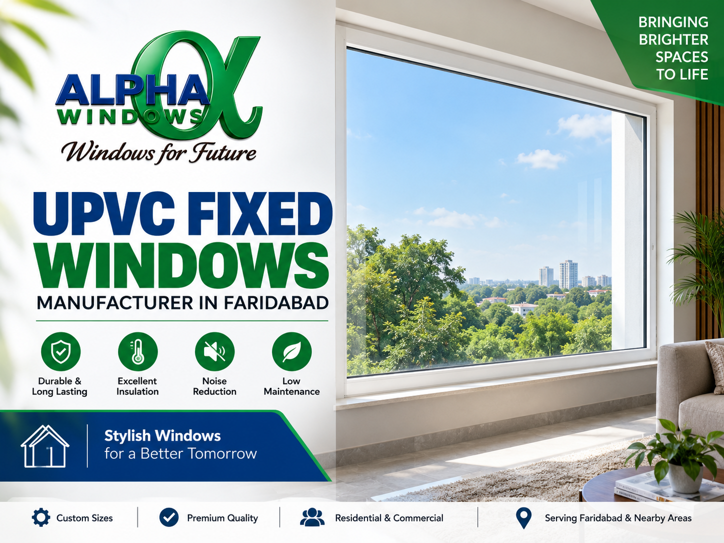 UPVC Fixed Windows Manufacturer In Faridabad