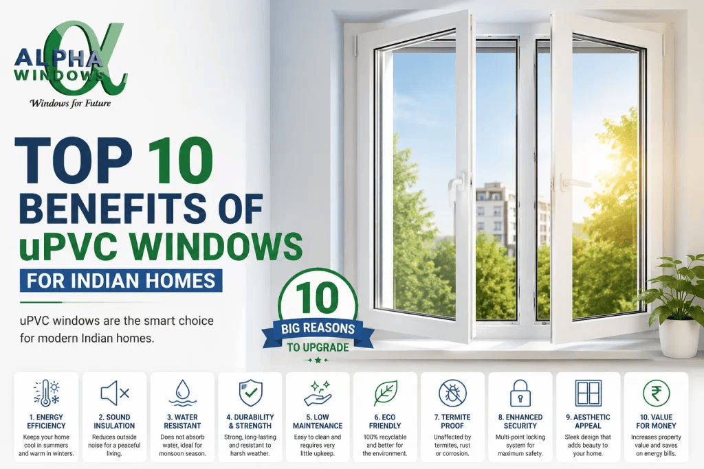 Top 10 Benefits Of uPVC Windows For Indian Homes