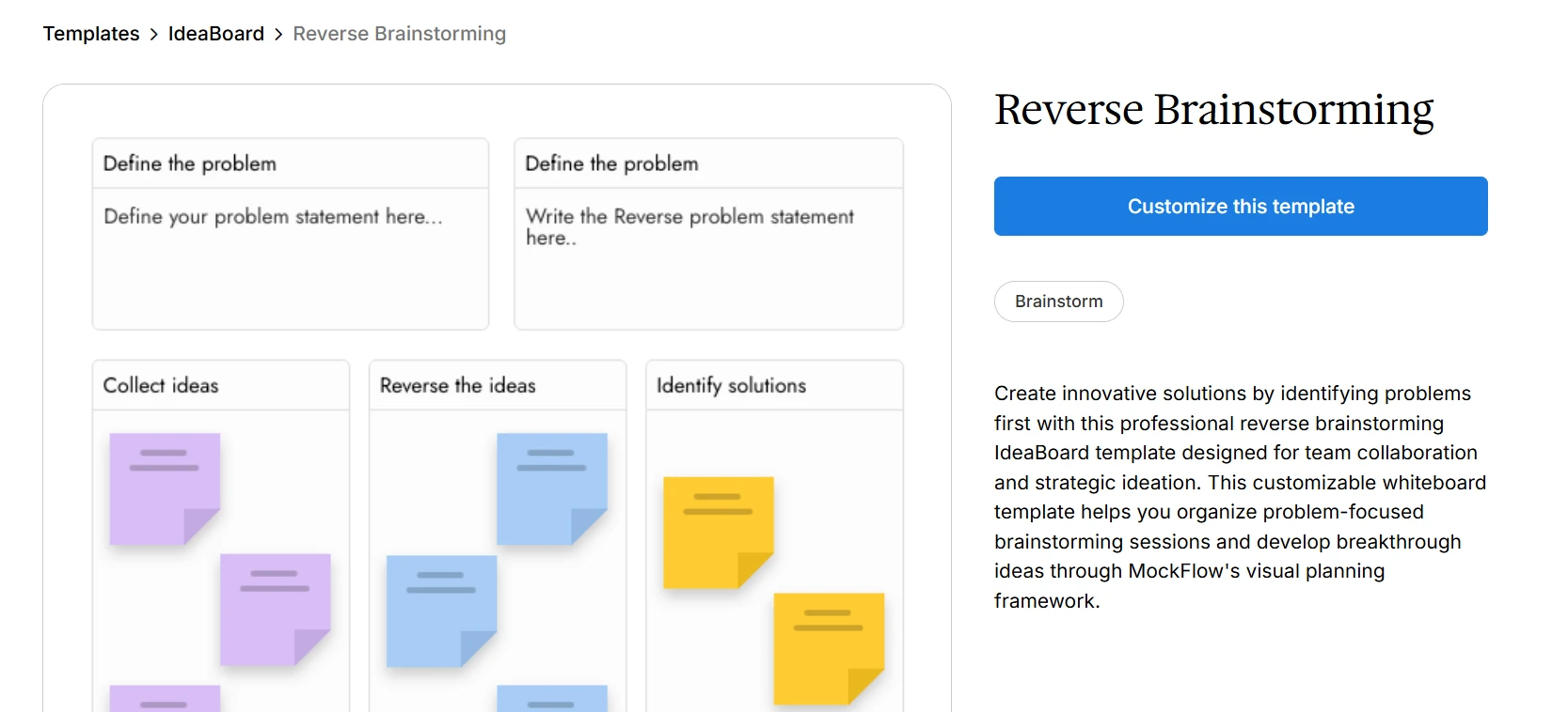 Reverse Brainstorming Template