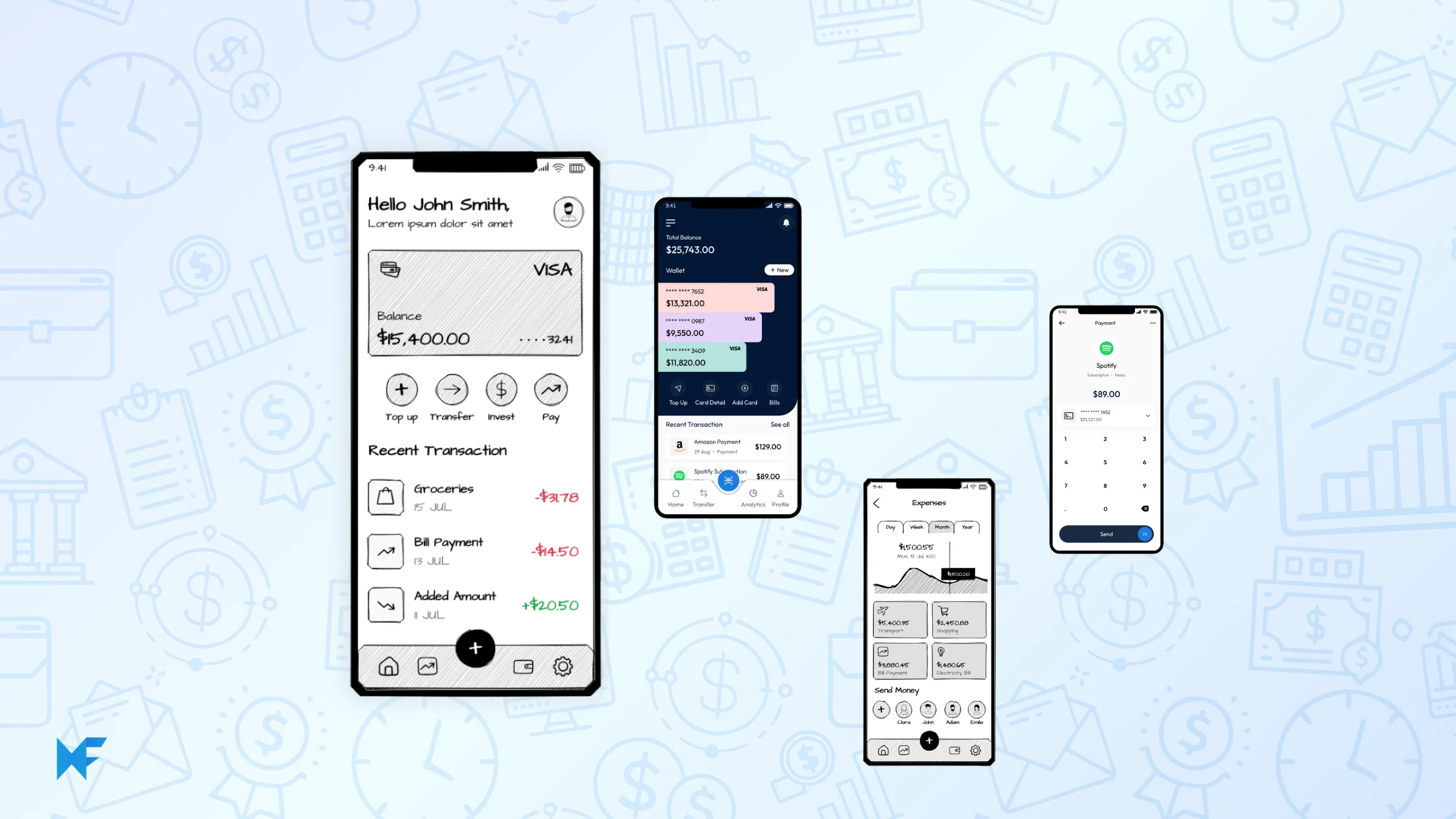 4 Mobile Application Wireframe Templates to Kickstart Your Finance App Design