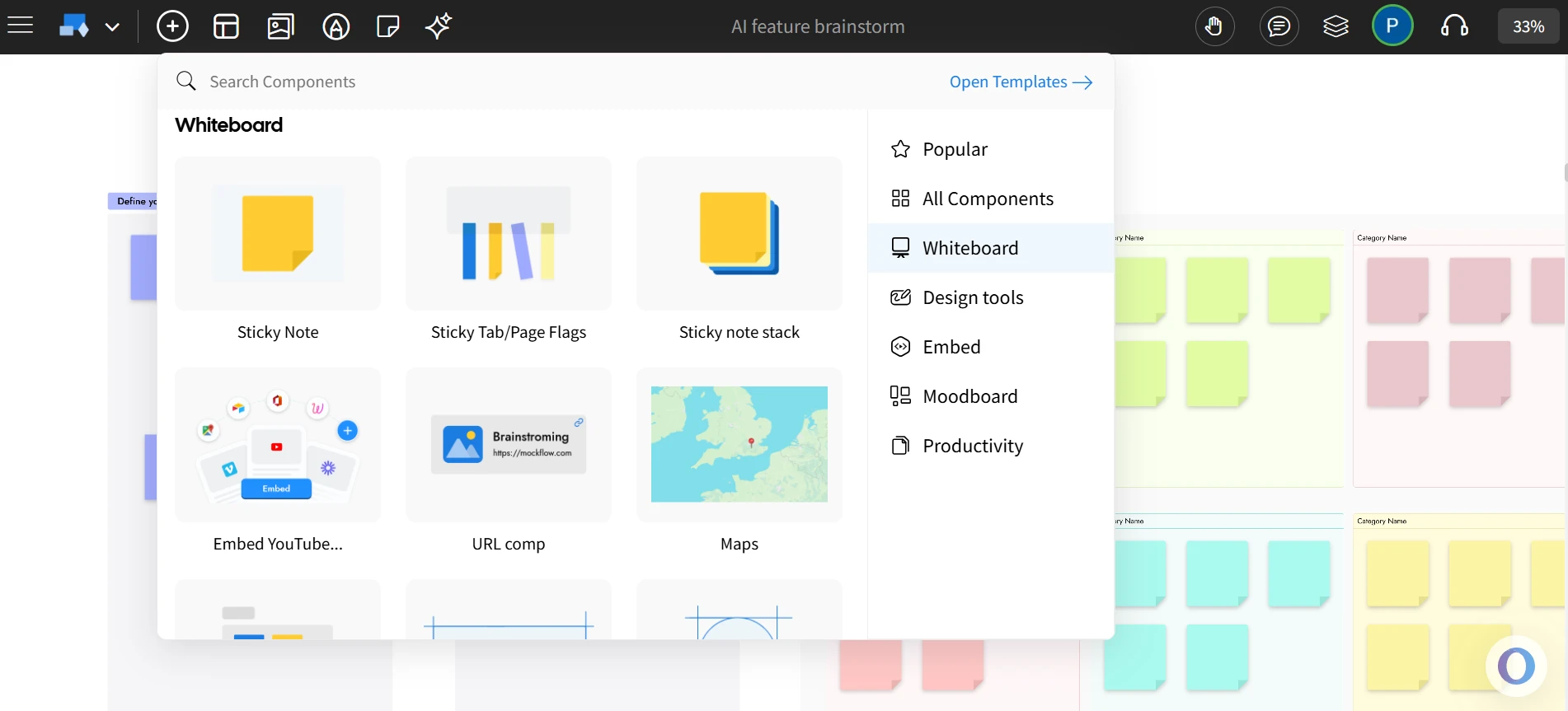 MockFlow IdeaBoard Whiteboard