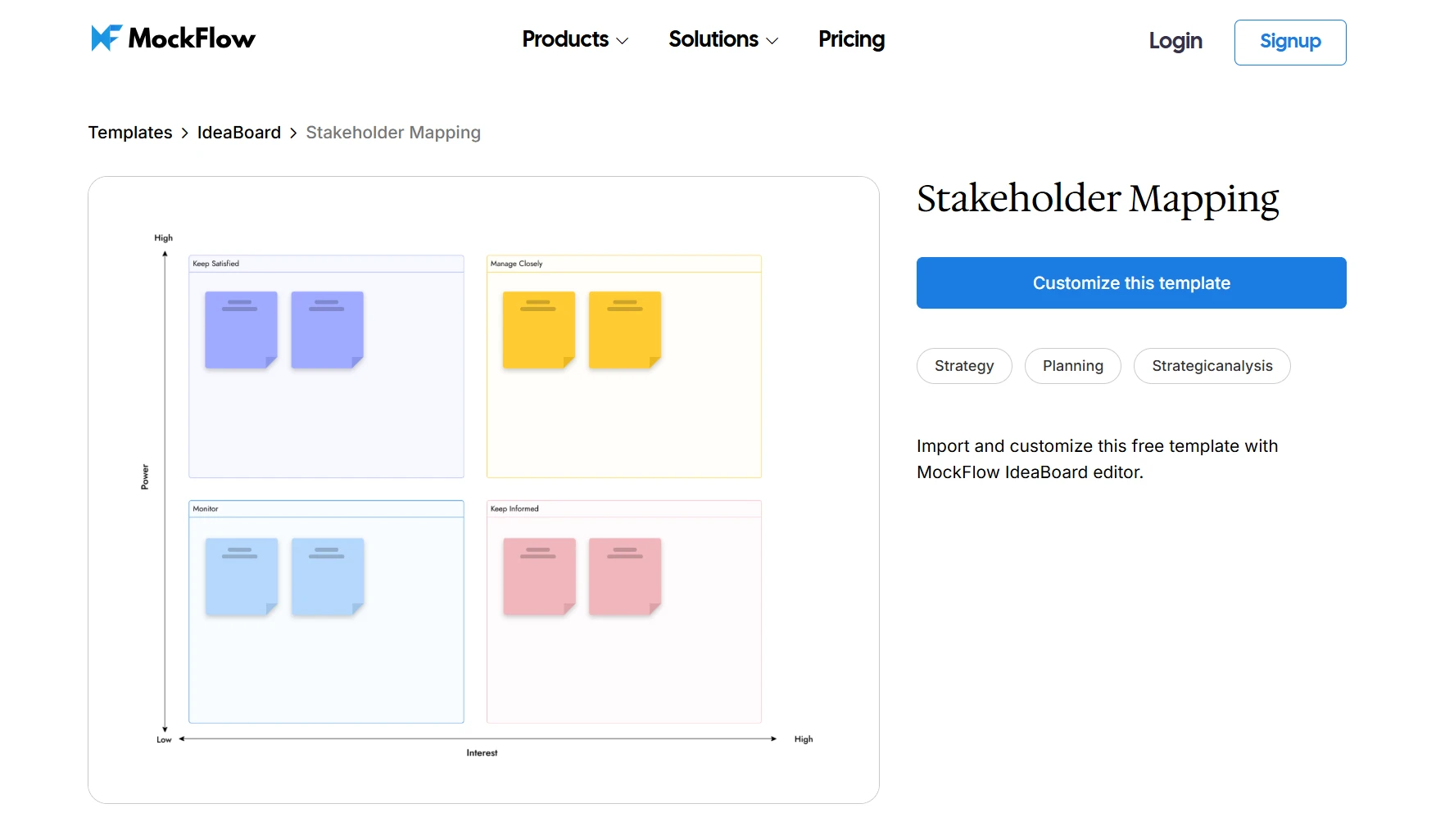 stakeholder mapping template