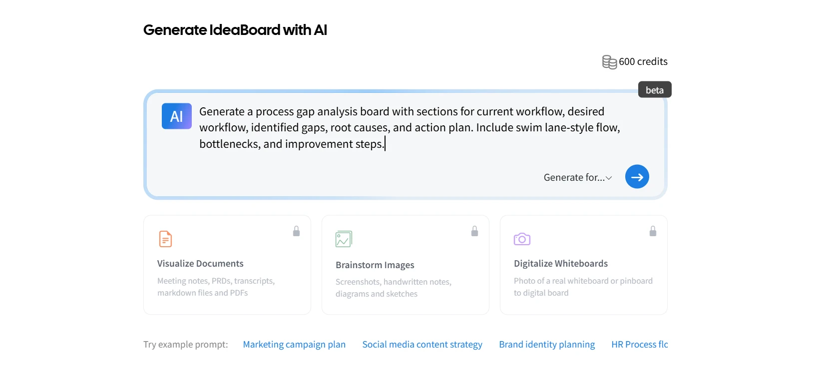 Generate custom layouts with AI for gap analysis