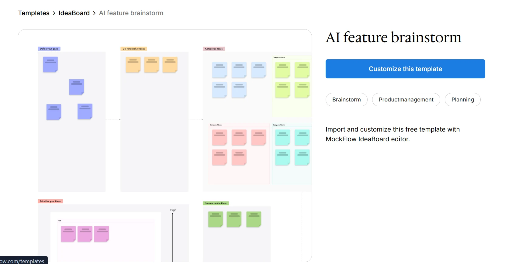 AI feature brainstorm template