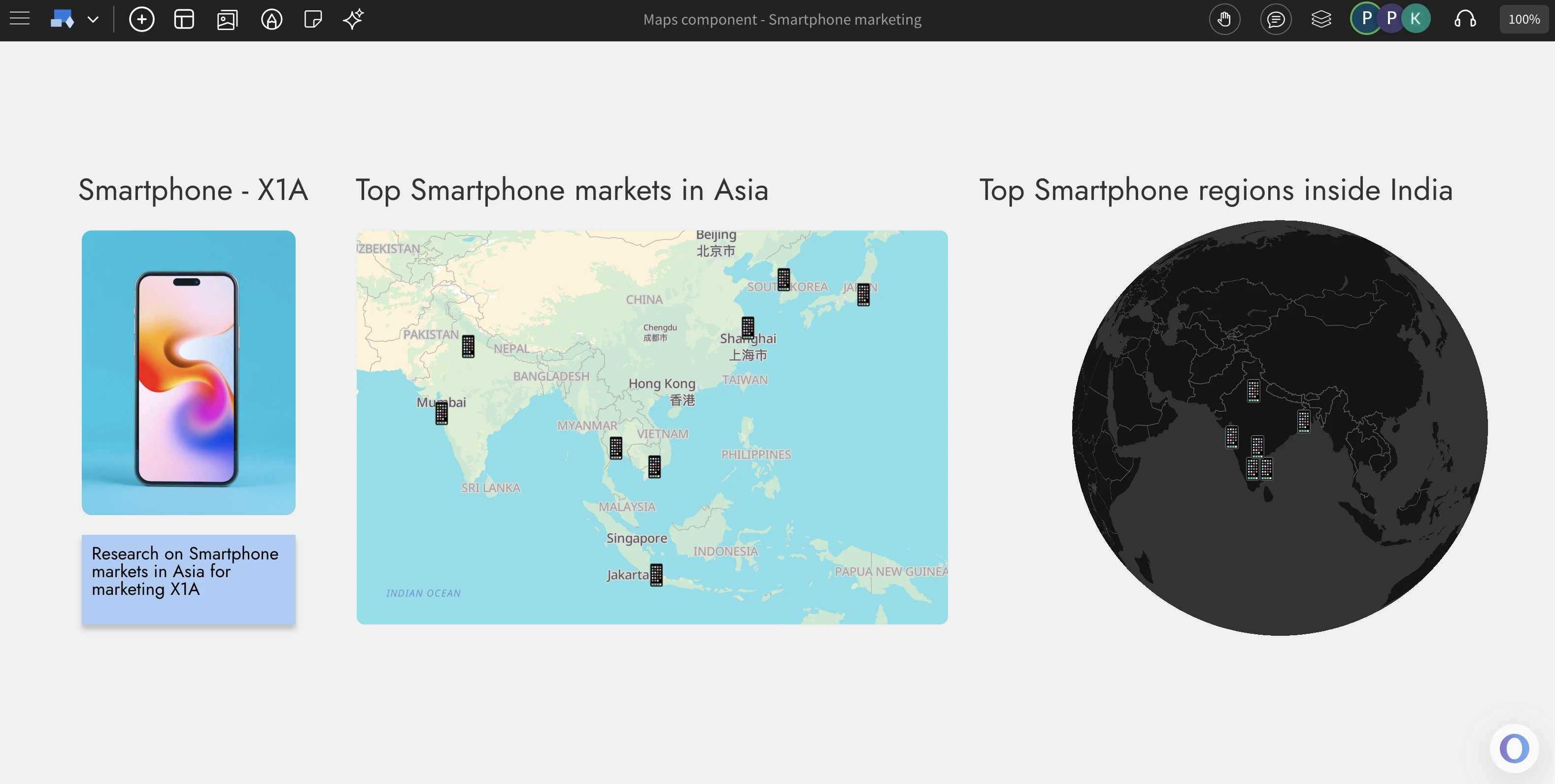 New maps component with AI for Whiteboard