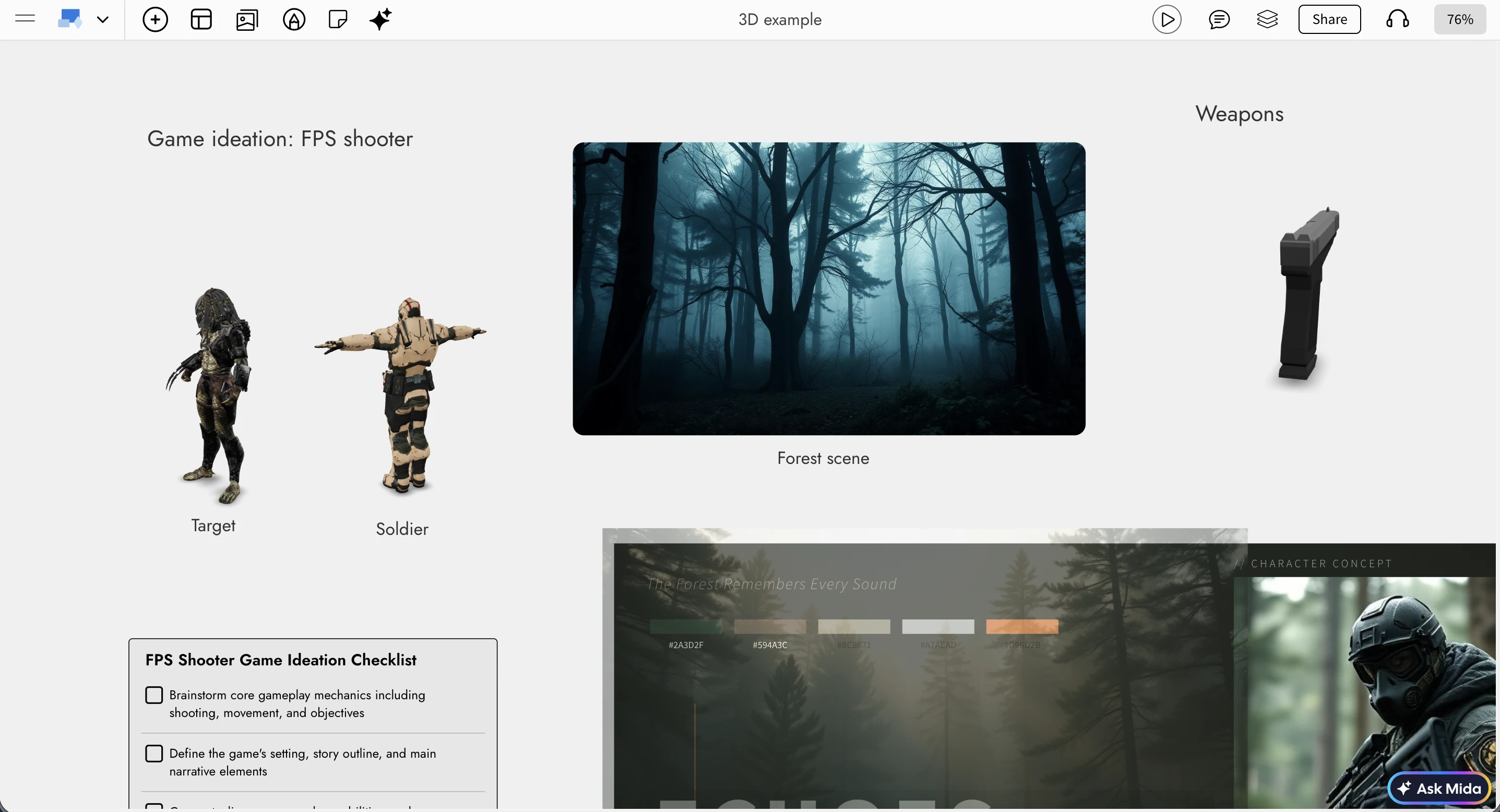 Create, Brainstorm 3D Models in IdeaBoard – Games, Objects, Film & More