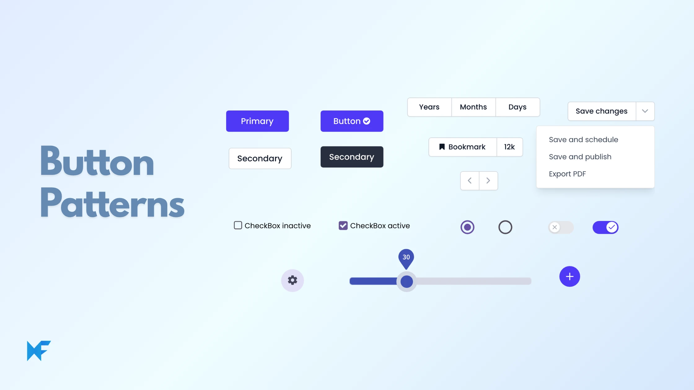 Button patterns in UI design