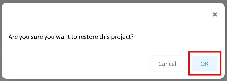 Click on 'Ok' to confirm