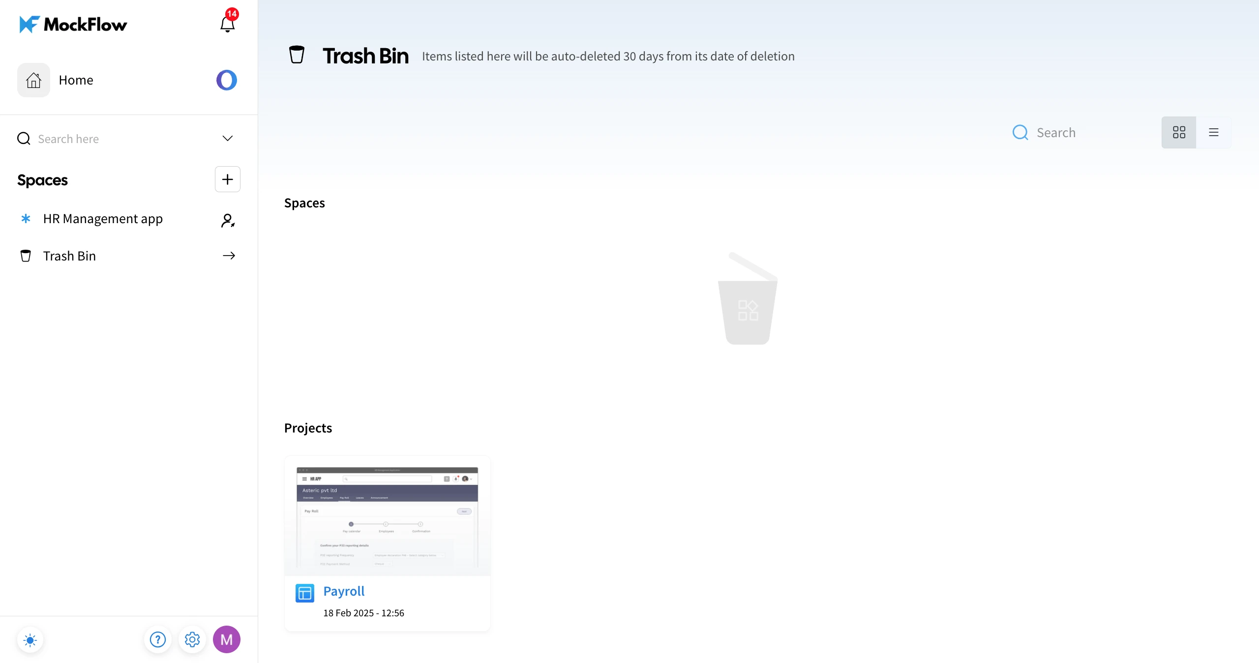 Listing of deleted items