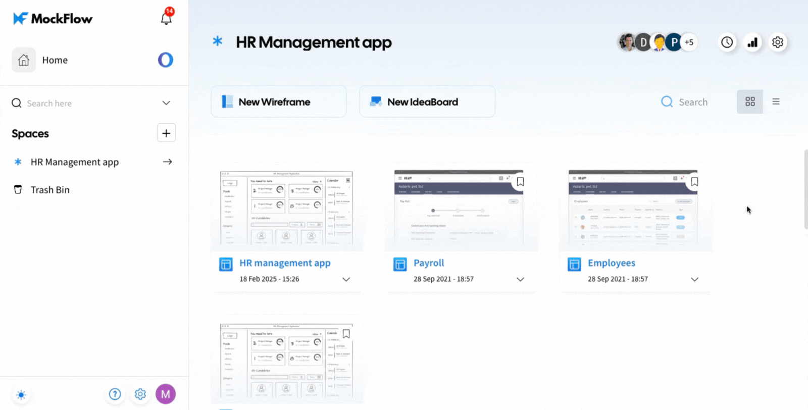 Space Activity Sidebar appears