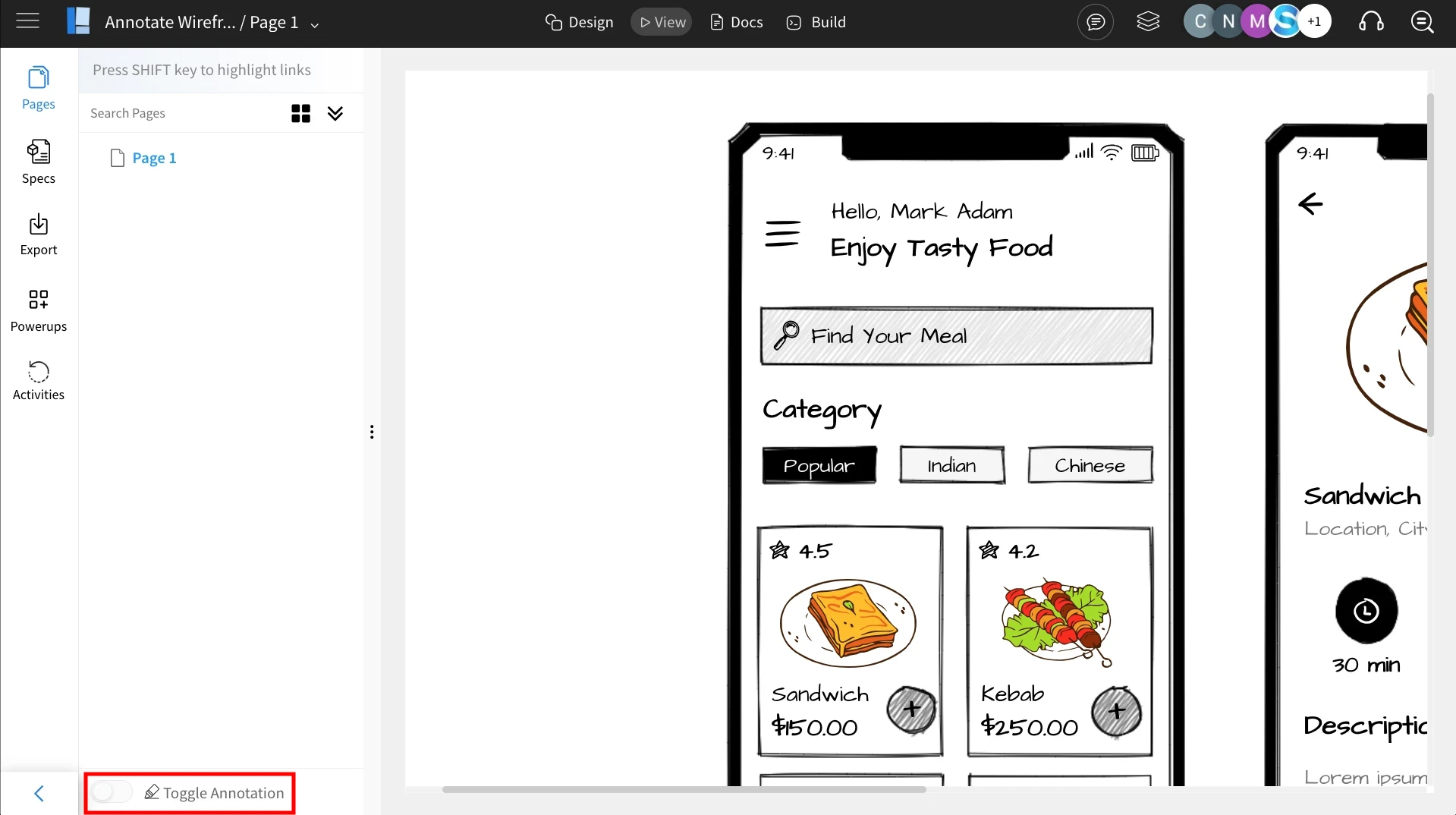 Adding Annotations in Wireframes - Step 6