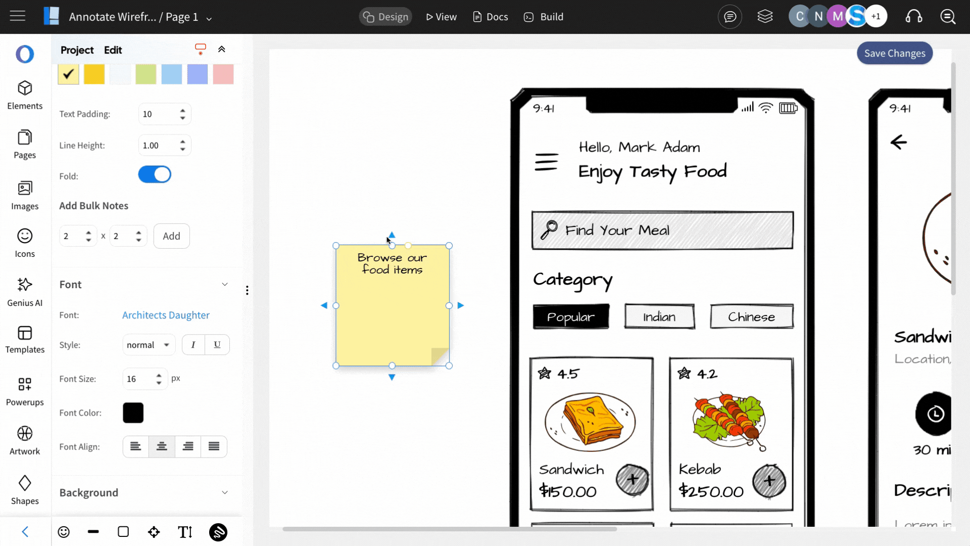 Adding Annotations in Wireframes - Step 4