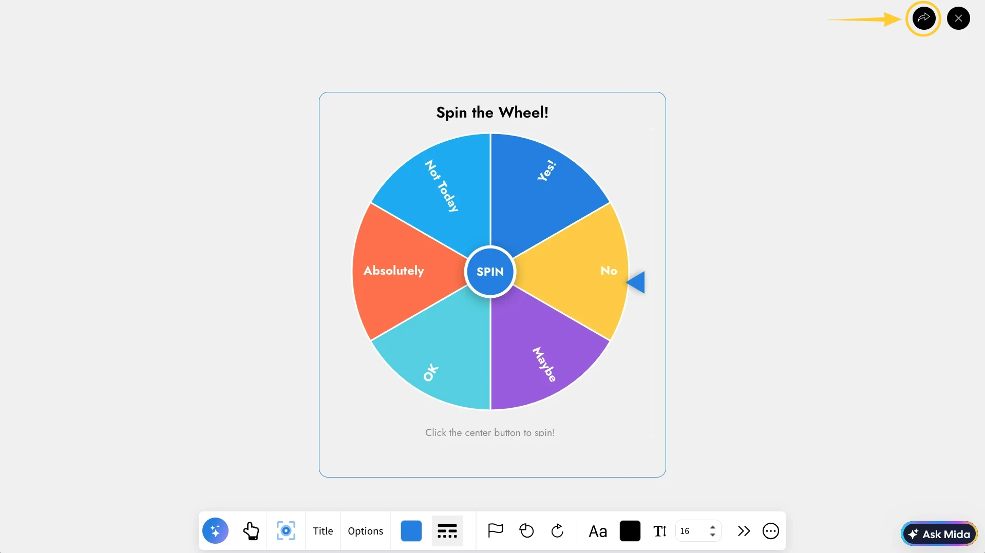 Sharing the Spinning Wheel component - MockFlow IdeaBoard