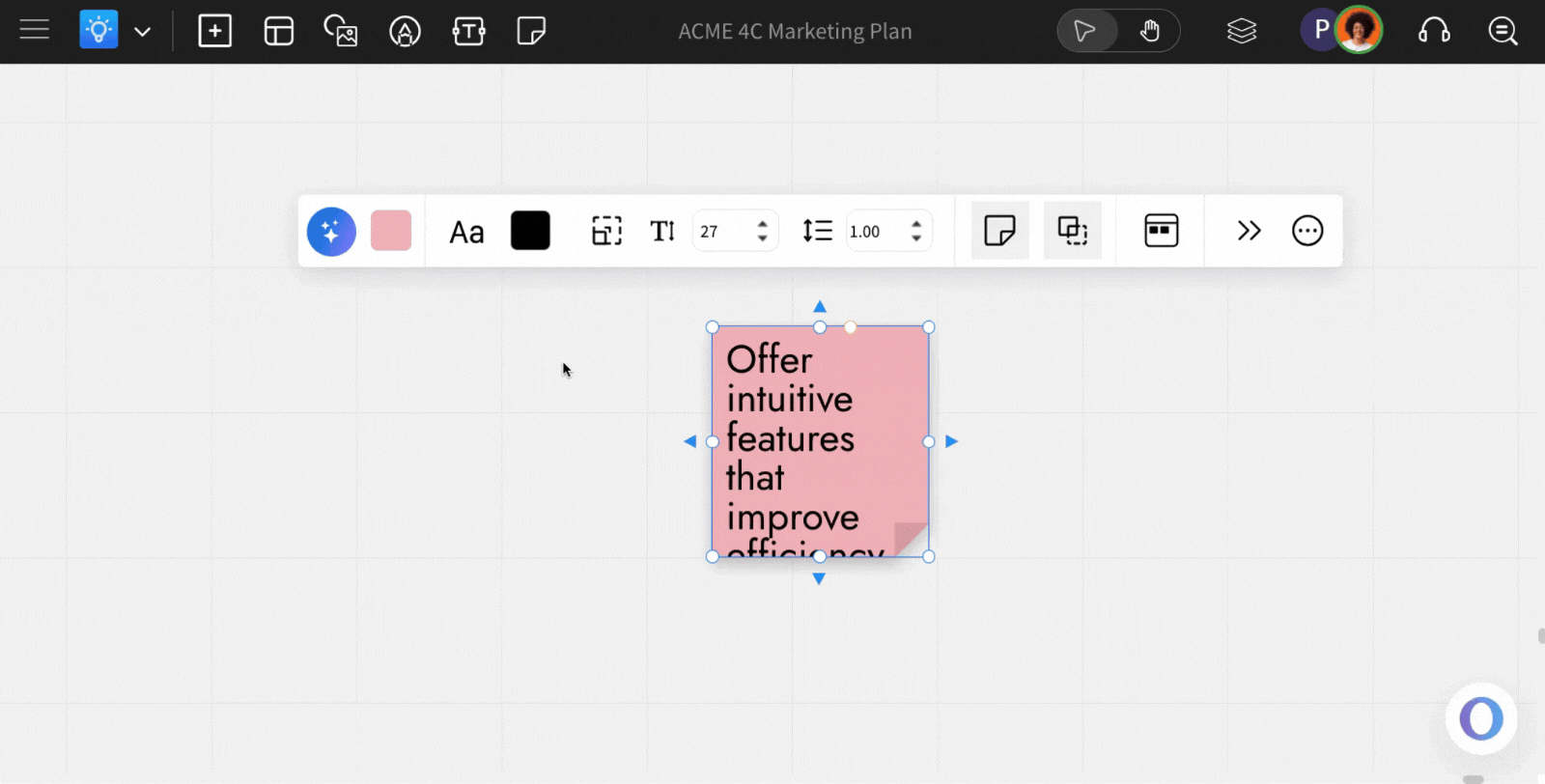 Ideaboard Sticky Notes - Auto Size Text.gif