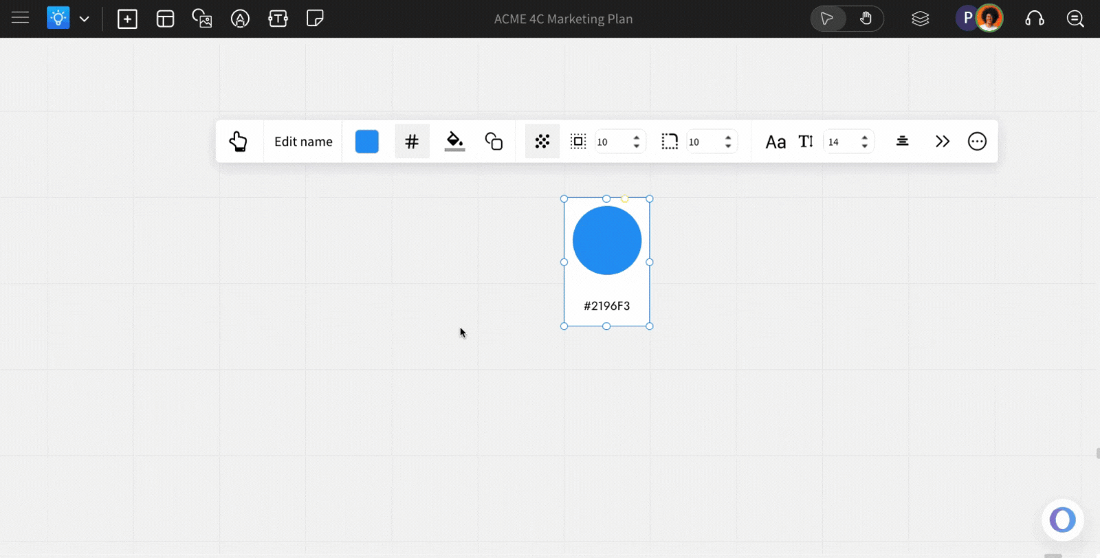 Customizing the color code Component - MockFlow IdeaBoard
