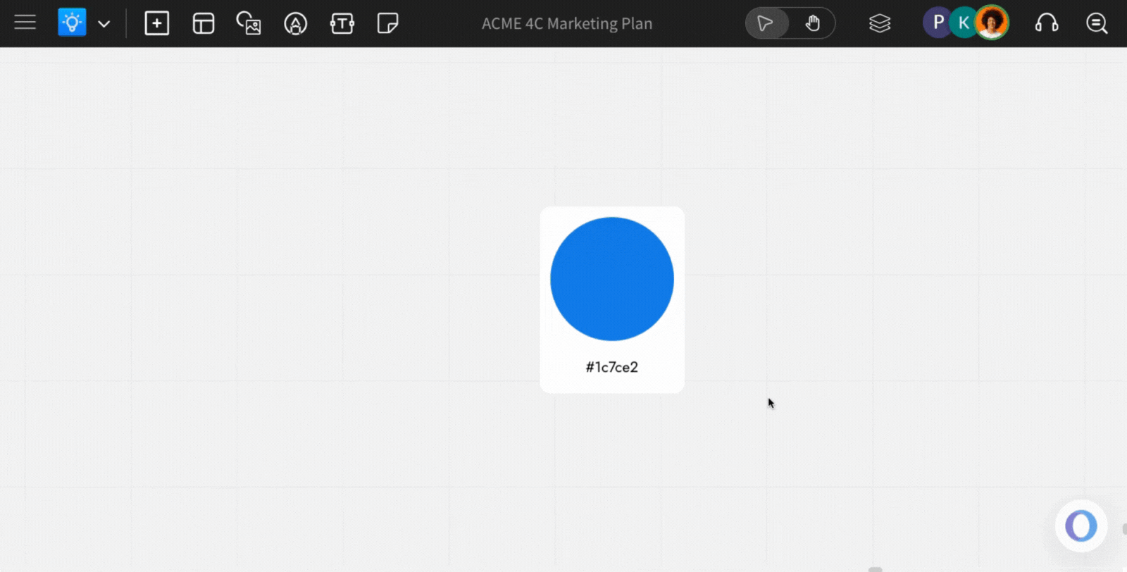 Interacting with Color Code - MockFlow IdeaBoard 