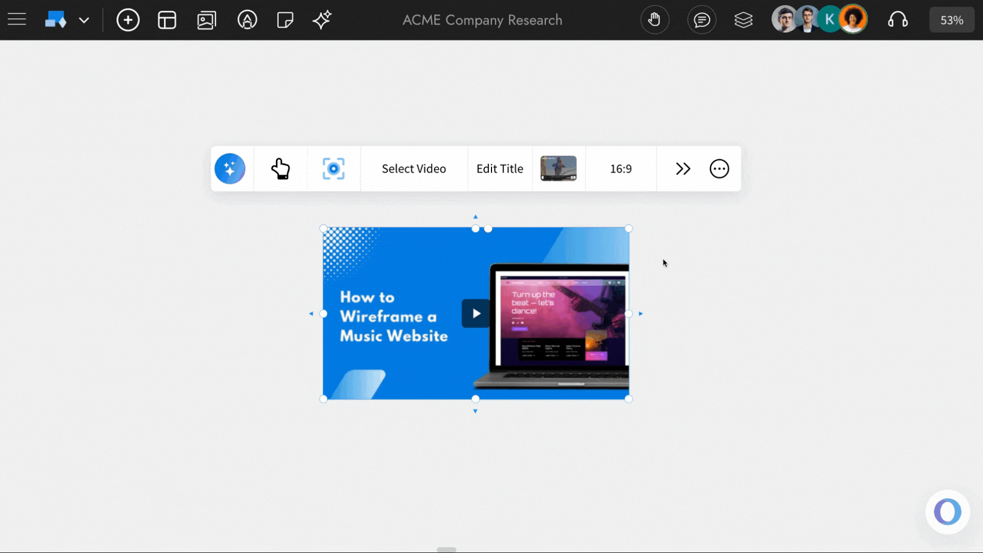 Adding title to the Video Player component - MockFlow IdeaBoard
