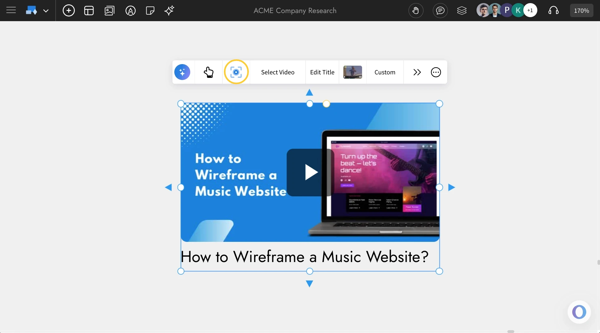 Navigating to focus mode in Video Player - MockFlow IdeaBoard