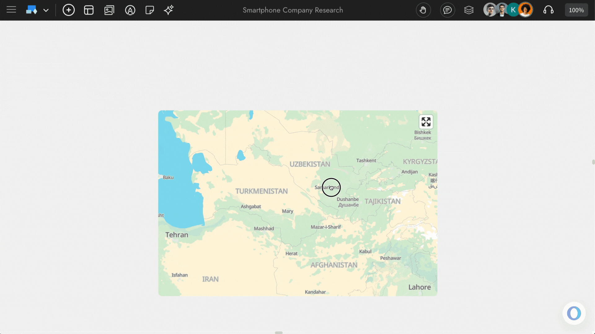 Full Screen Mode in Maps - MockFlow IdeaBoard