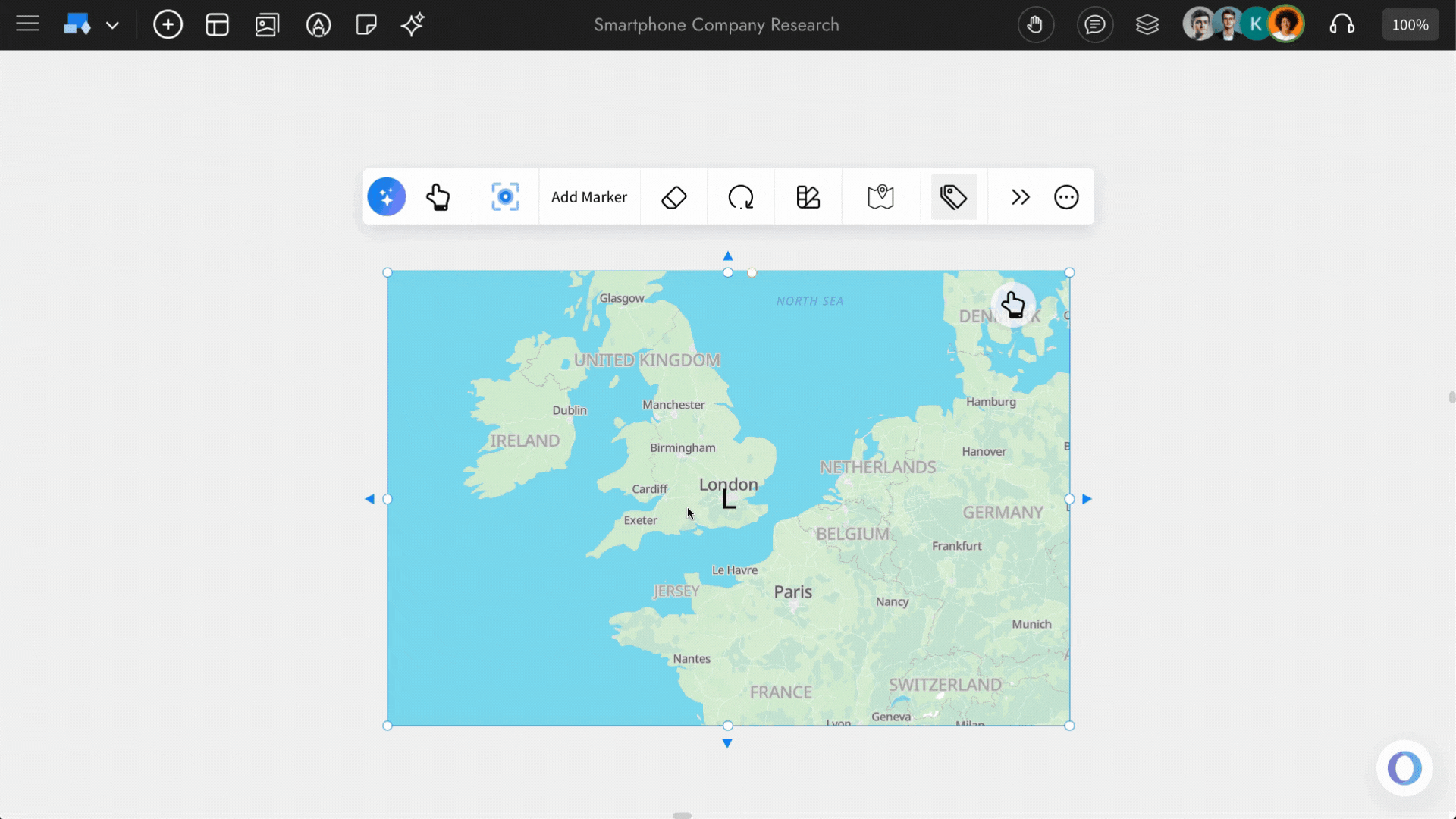 Interacting with Maps component - MockFlow IdeaBoard 