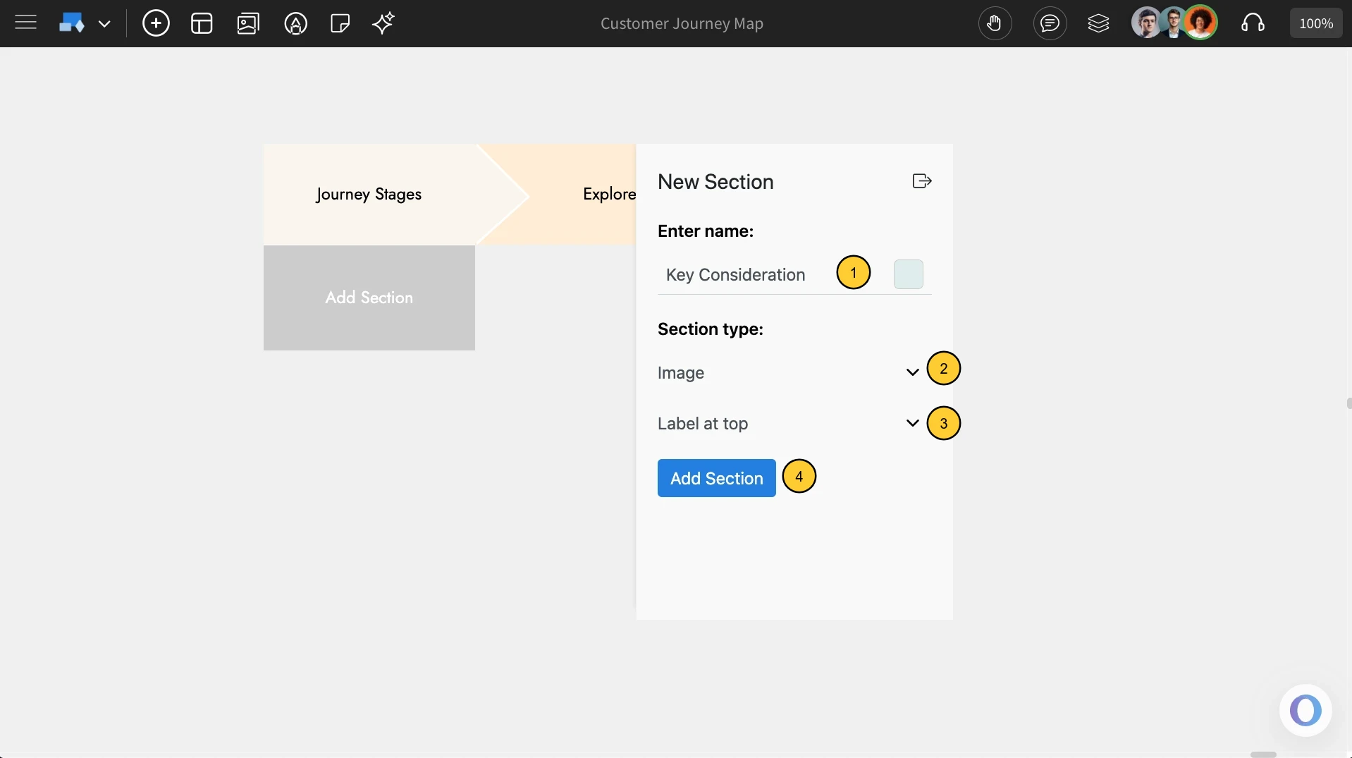 Image type in Customer Journey Map - MockFlow IdeaBoard