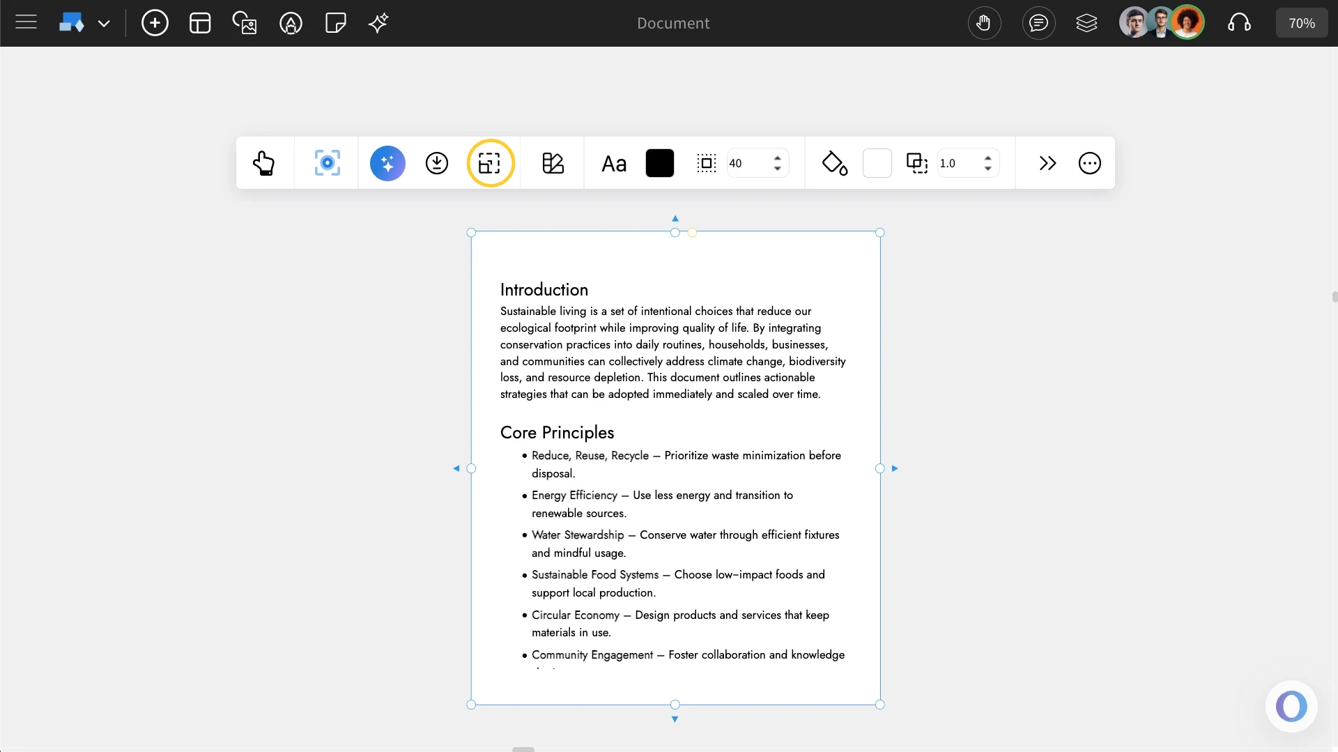 Auto height the Document - MockFlow IdeaBoard