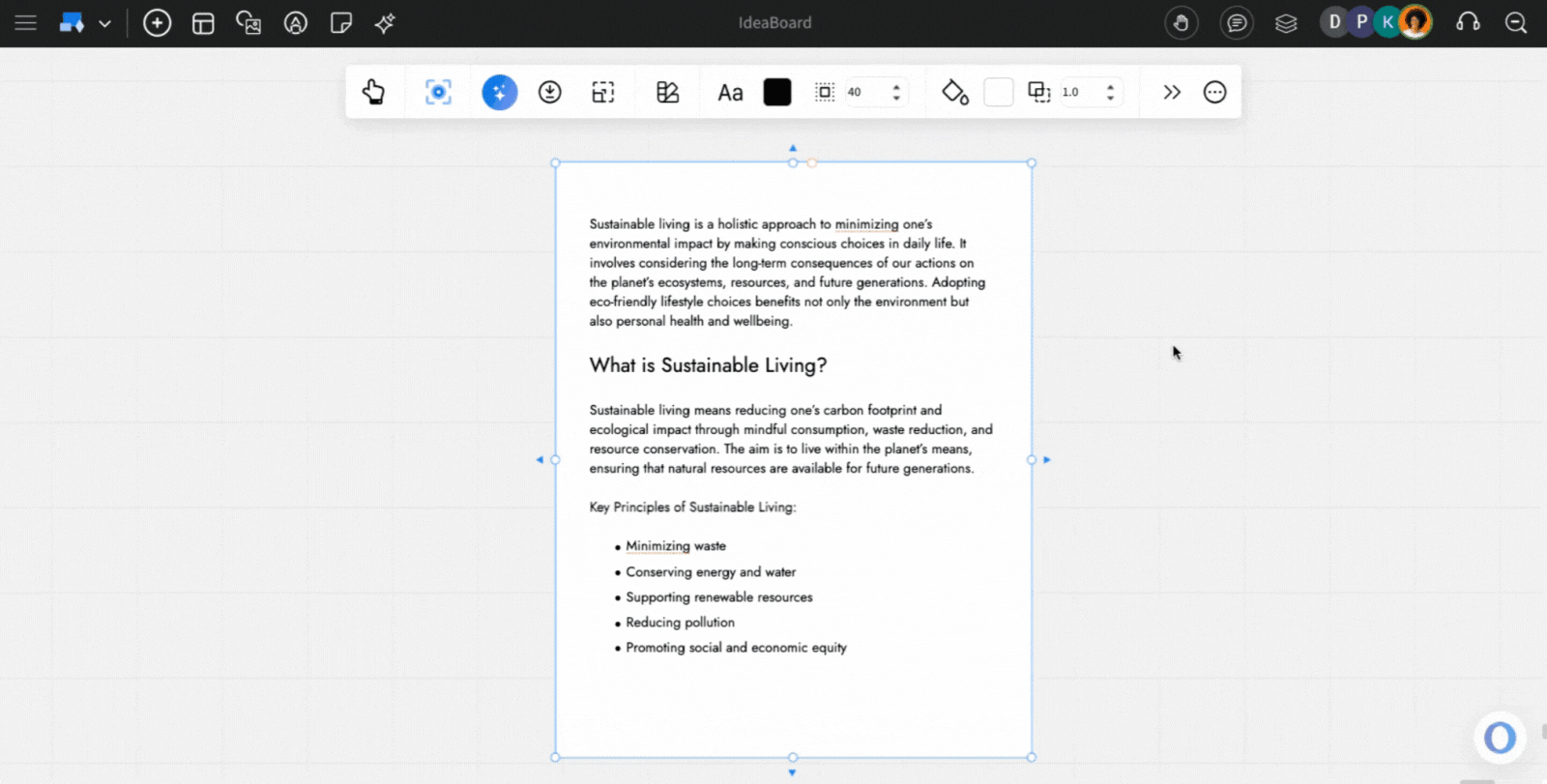 Exporting the Document - MockFlow IdeaBoard
