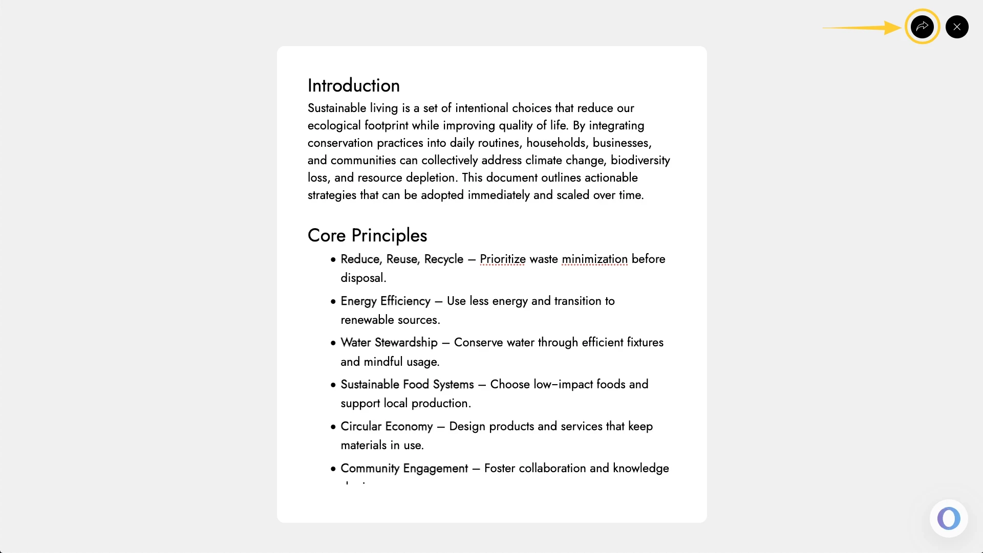 Sharing the Document - MockFlow IdeaBoard