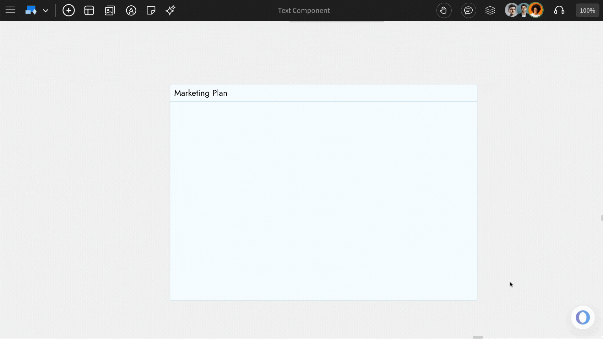 Adding the Text component - MockFlow IdeaBoard