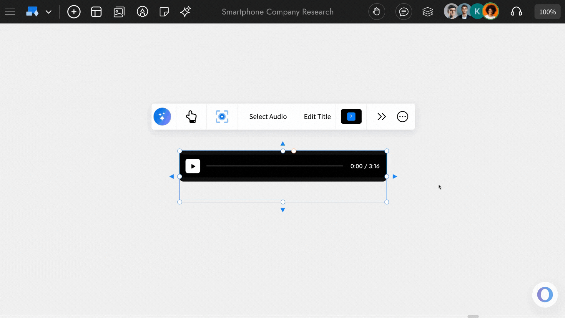 Adding title to the Audio Player component - MockFlow IdeaBoard