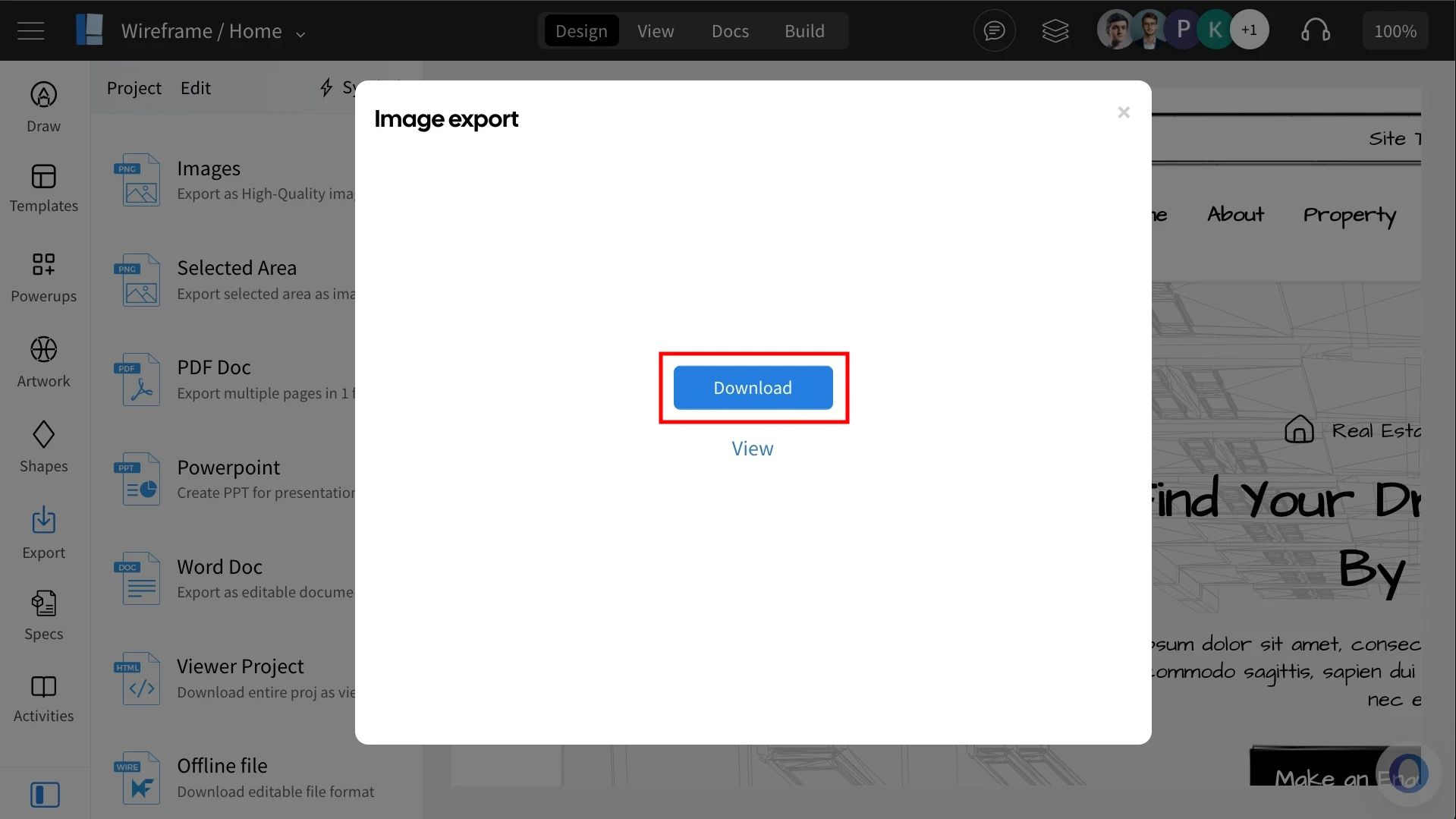 Navigate to the Download button