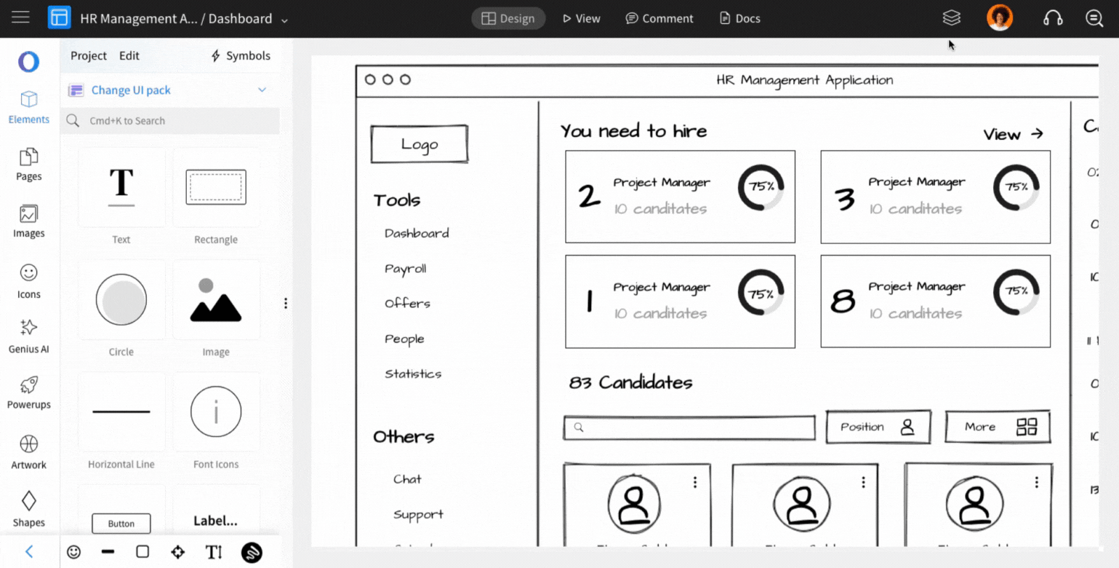 Wireframepro - Team members.gif