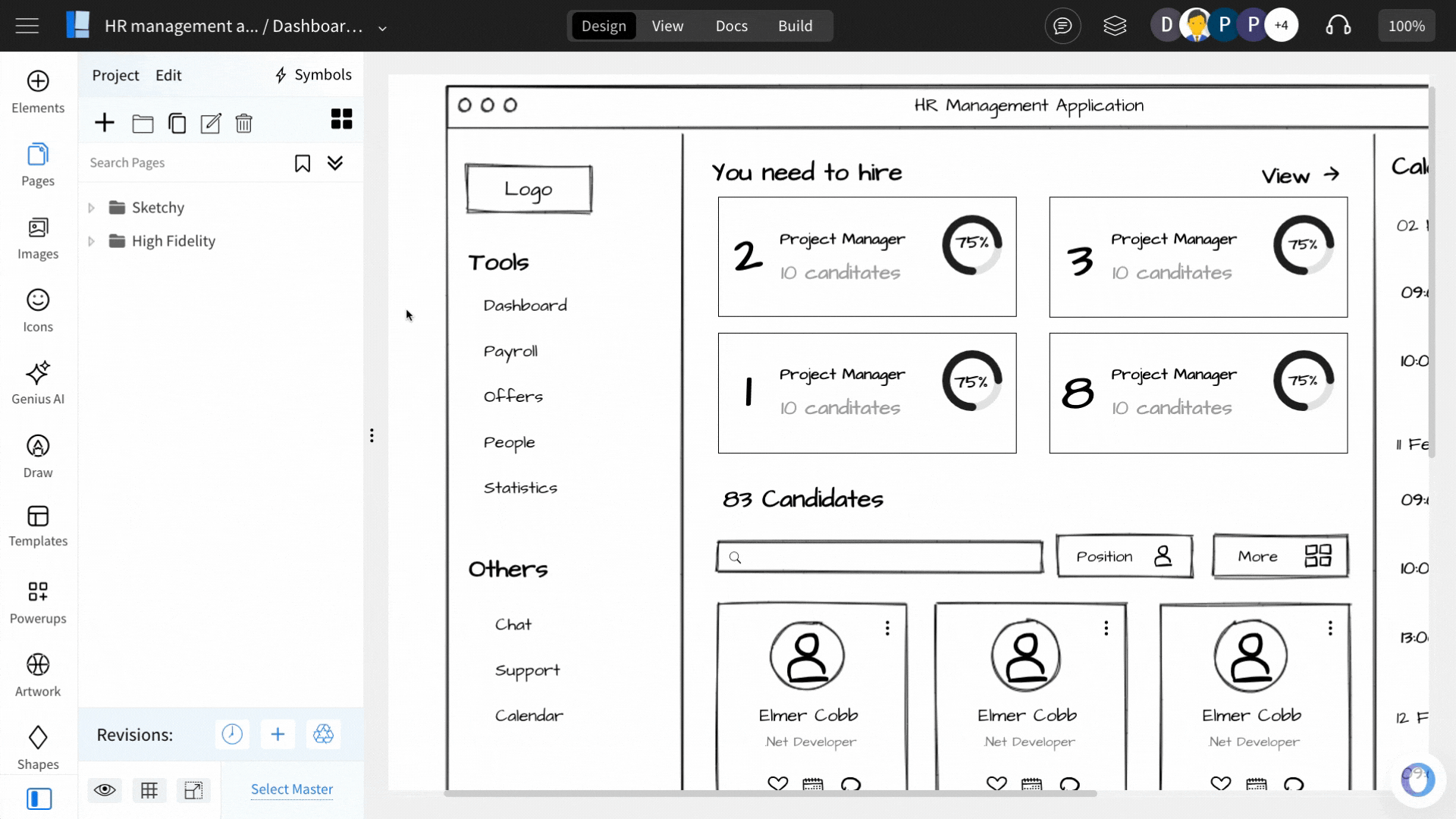 Expand or collapse page in WireframePro