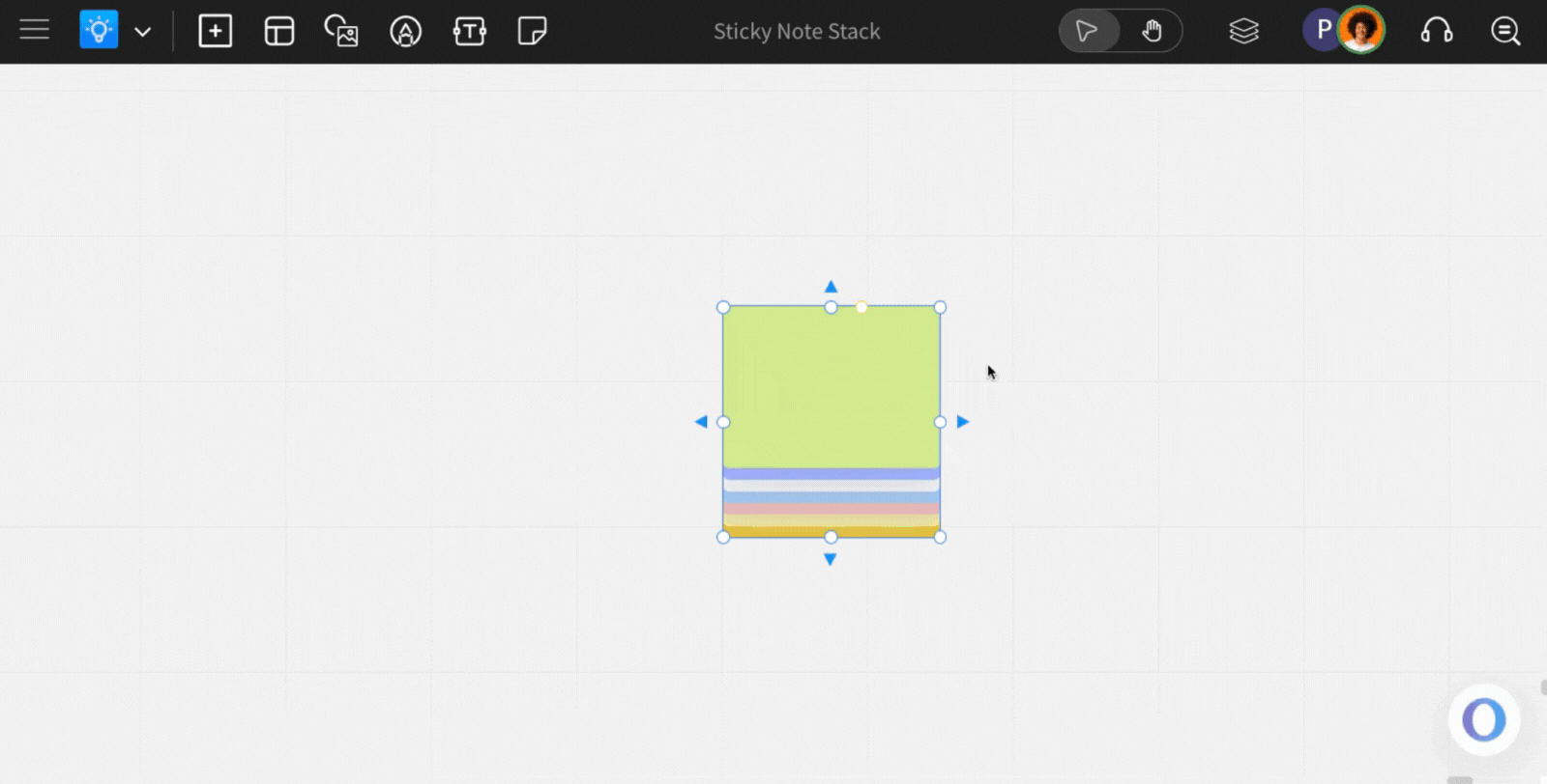 Sticky Note Stack Color - MockFlow IdeaBoard