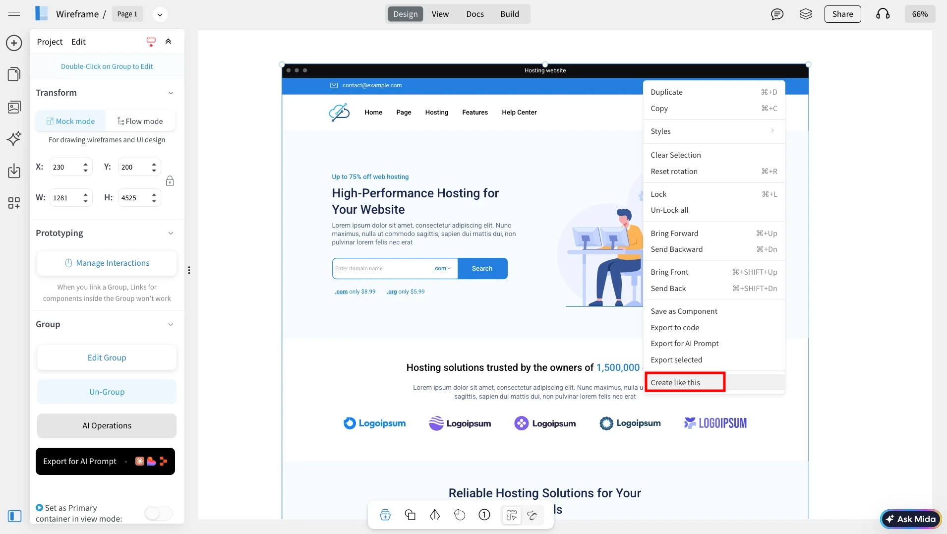 Enabling Create Like This