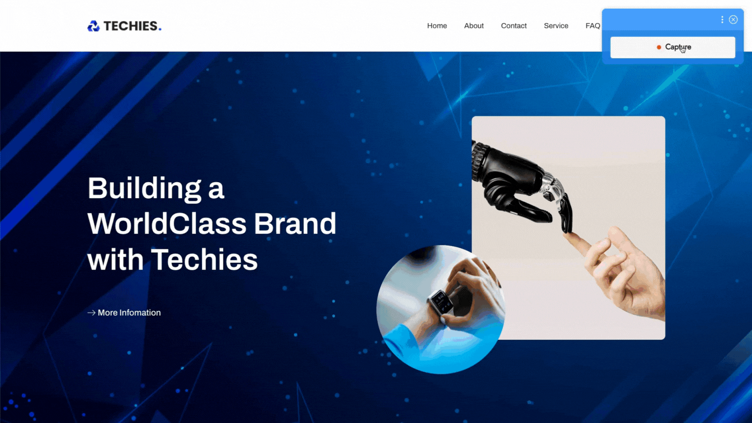 Capturing the page - MockFlow WireframePro Chrome extension