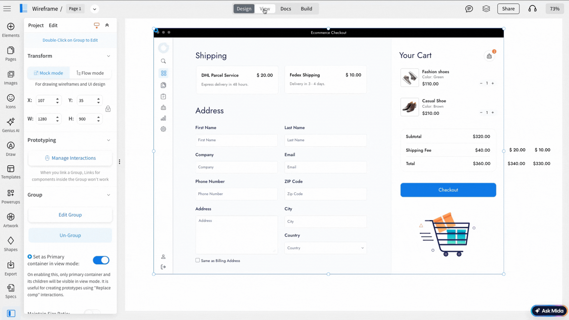 With primary container