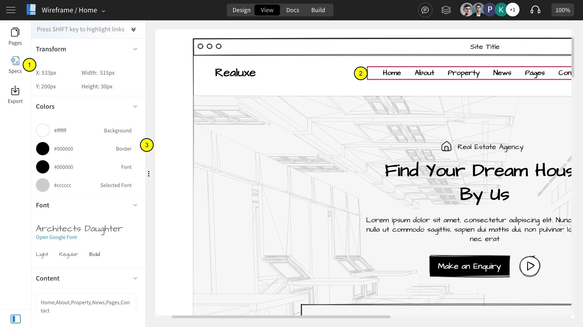 Navigate to specs and click on the component to see the specs