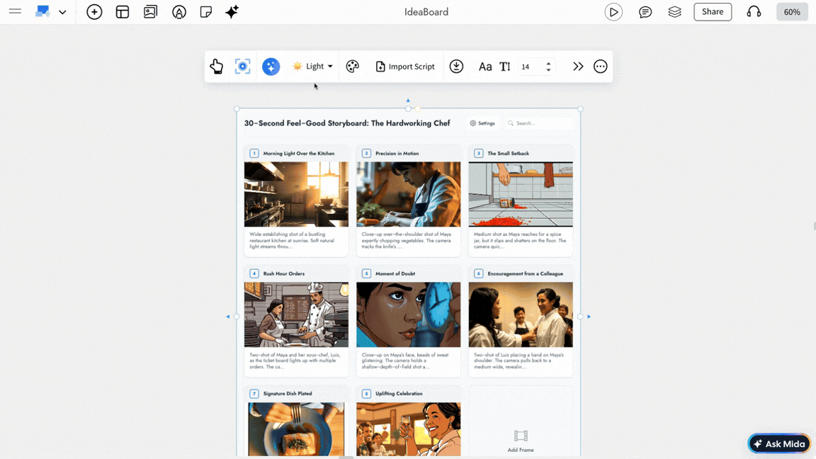 Themes in storyboard - MockFlow IdeaBoard