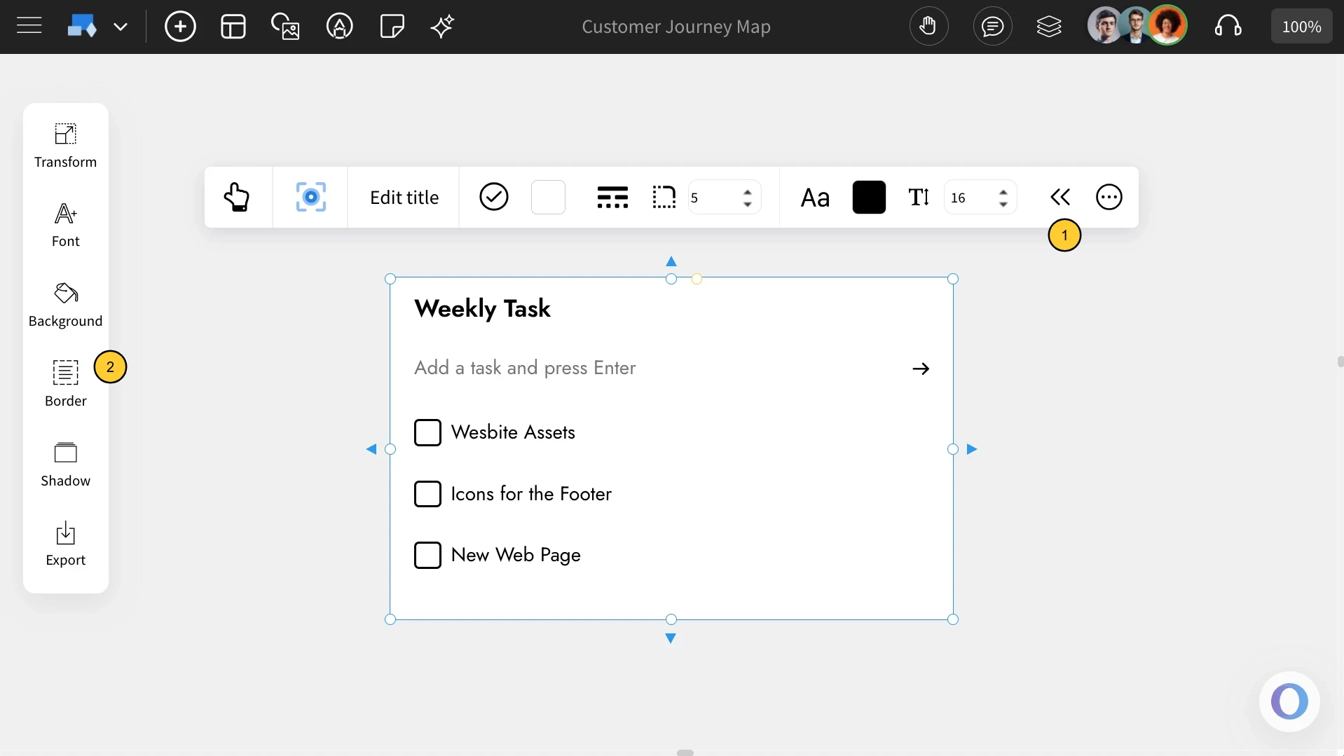 Advanced settings for Todo - MockFlow IdeaBoard