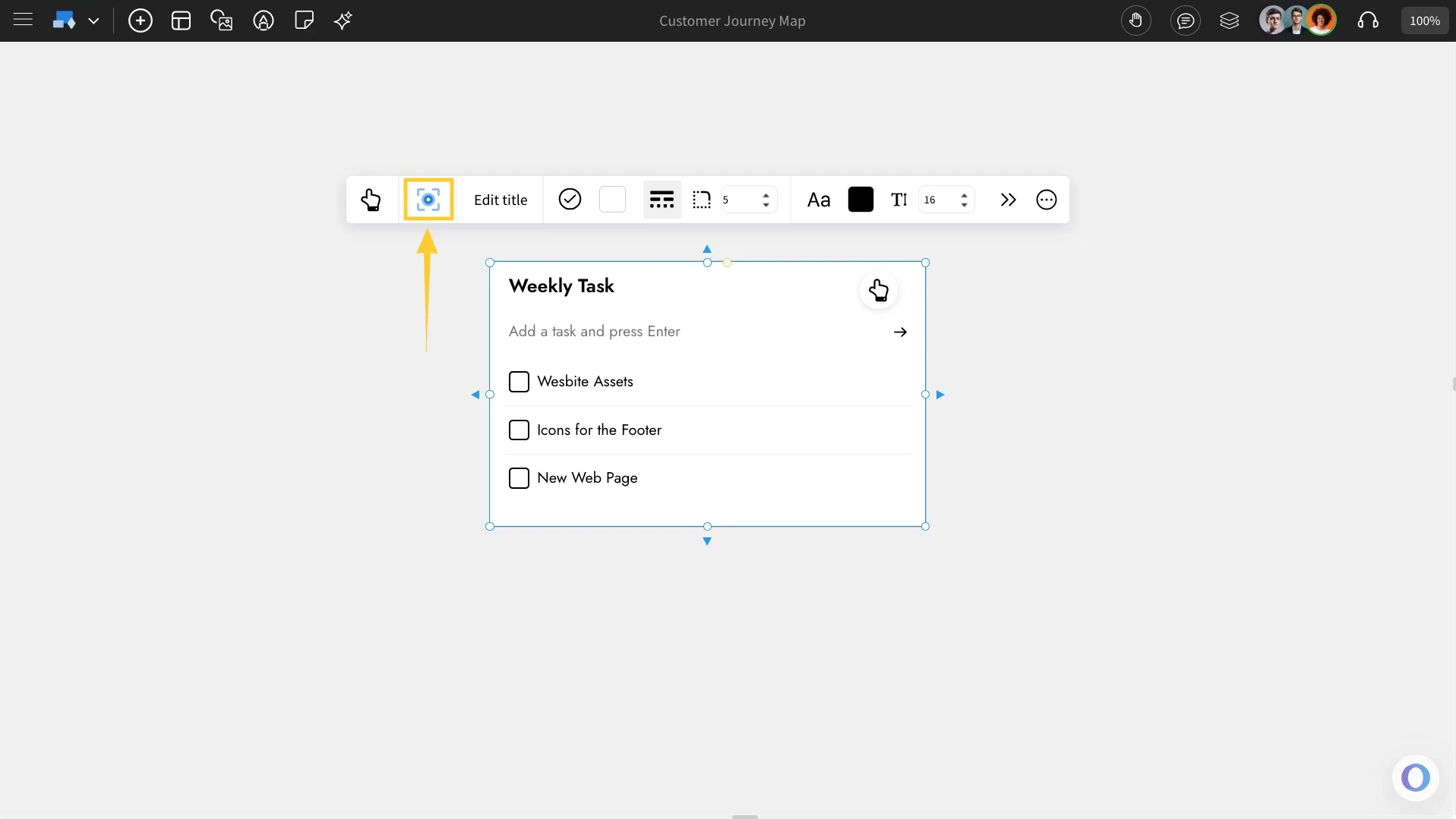 Using Focus Mode in Todo - MockFlow IdeaBoard