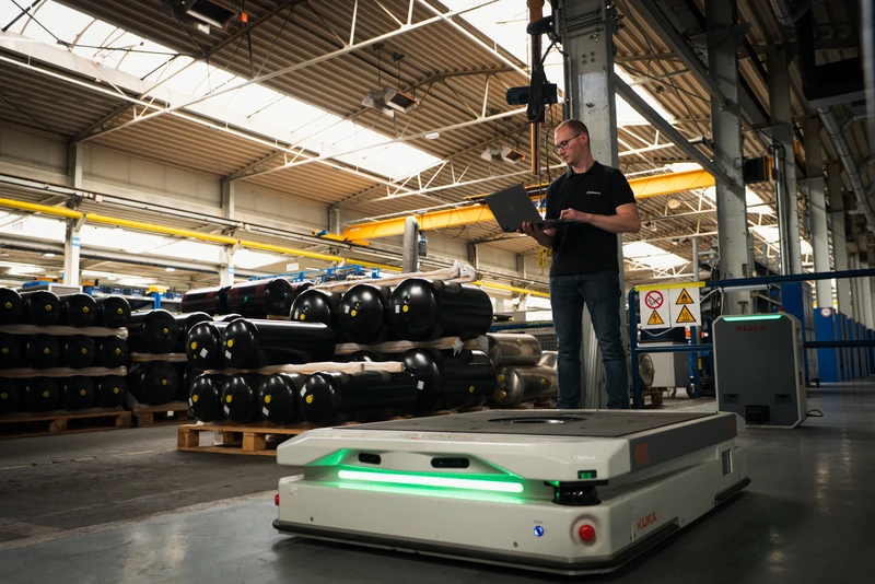 Innovative concepts for the production of the future:Mobile robotics at KRONE