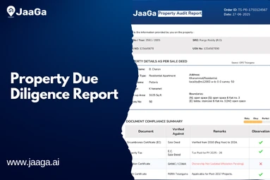 Property Due Diligence Report | Why It’s Important Before Buying or Taking a Bank Loan – JaaGa