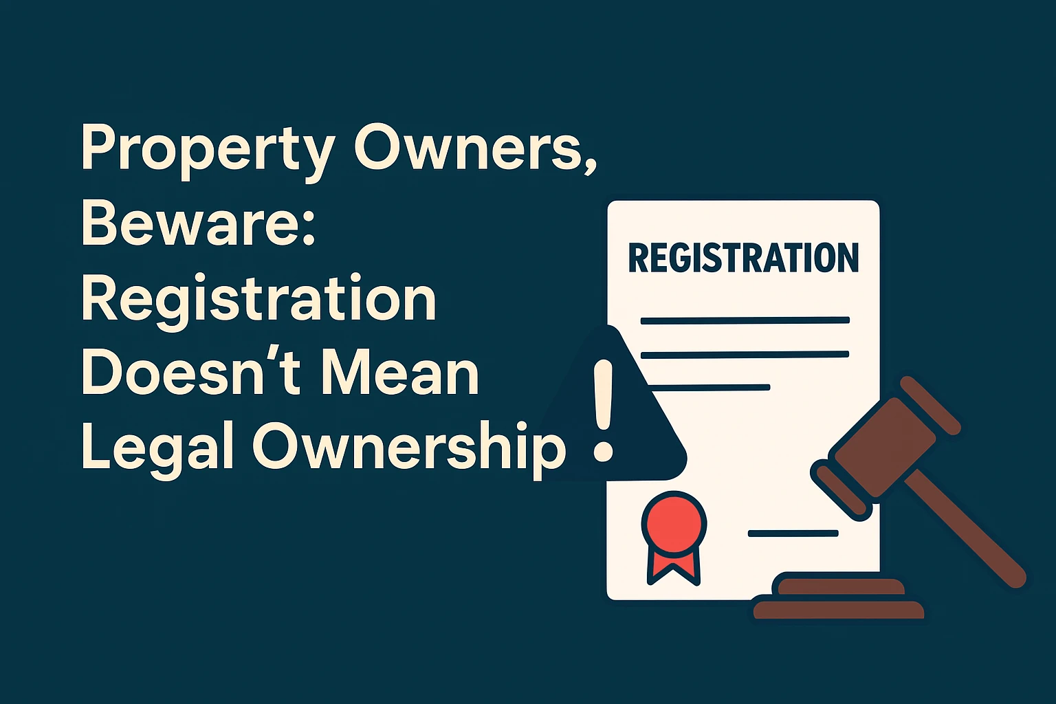 ⚠️ Property Owners, Beware: Registration Doesn’t Mean Legal Ownership