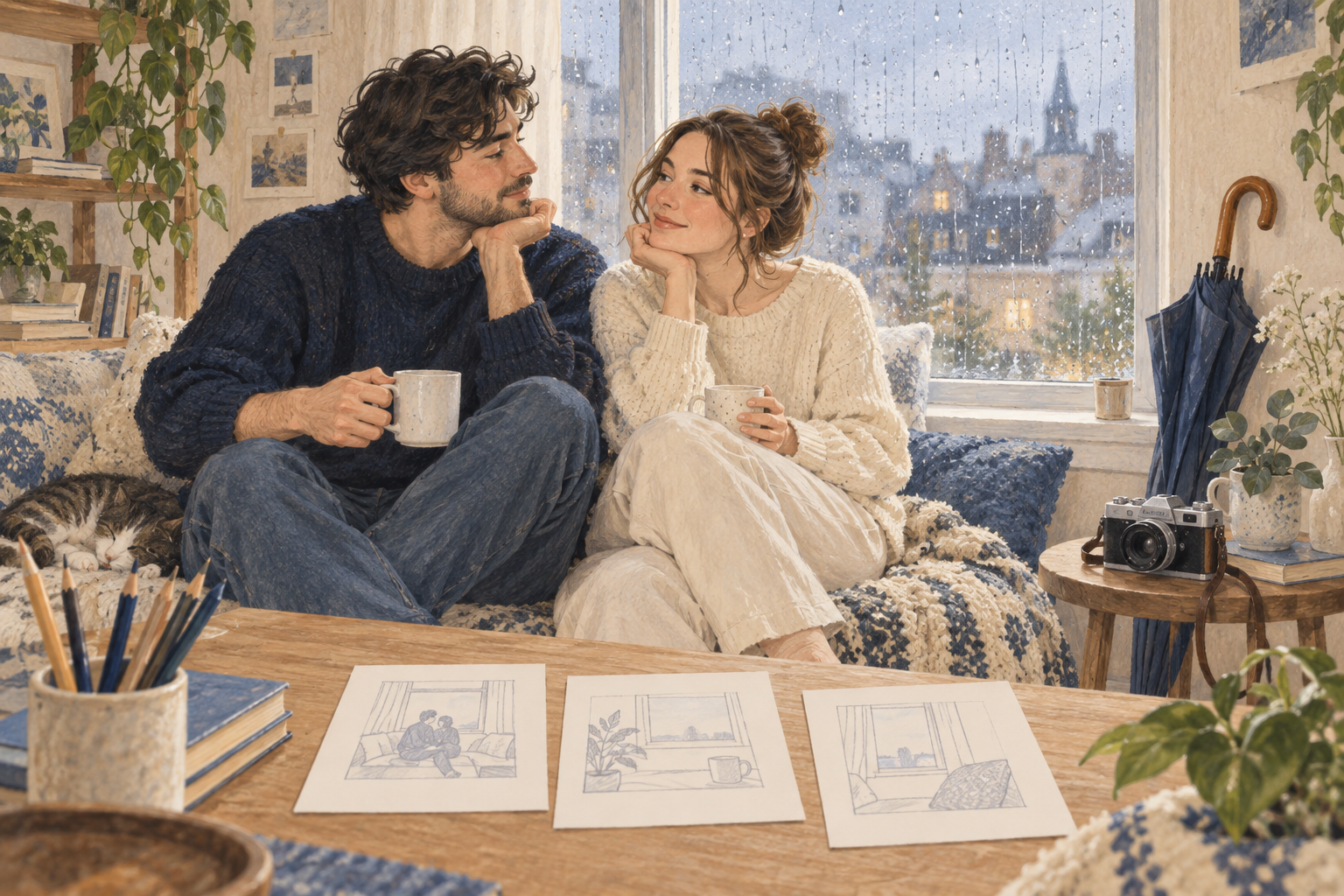 How to Plan a Rainy-Day Couple Portrait at Home